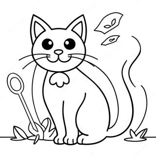 Halaman Mewarnai Kucing Hitam Halloween Yang Menyeramkan 113243 49323