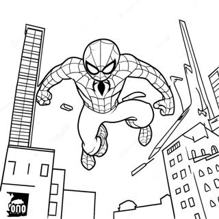 Halaman Mewarnai Petualangan Spiderman Di Antara Kita 113452 49495