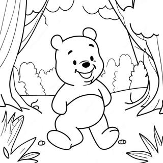 Halaman Mewarnai Winnie The Pooh Yang Petualang Di Hutan 113475-49501