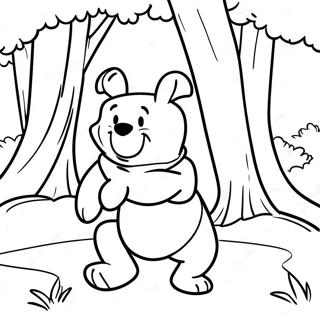 Halaman Mewarnai Winnie The Pooh Yang Petualang Di Hutan 113475-49502