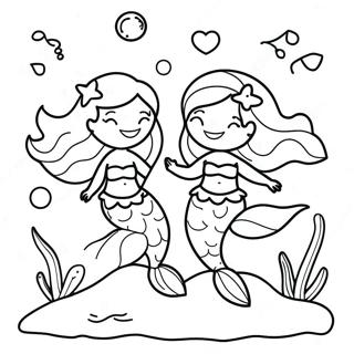 Adegan Natal Bawah Laut Dengan Putri Duyung Halaman Mewarnai 113605-49613