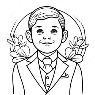 Halaman Mewarnai Anak Laki Laki Komuni Dalam Setelan 113915 49850