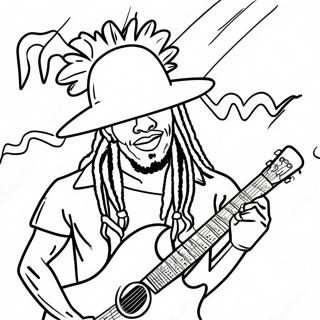 Halaman Mewarnai Musik Reggae Jamaika 114272-50125