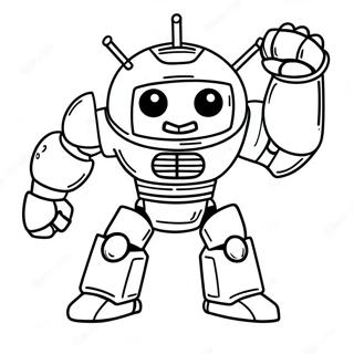 Halaman Mewarnai Robot Marah Dalam Pertempuran 11428-2586