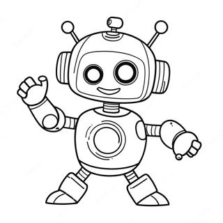 Halaman Mewarnai Robot Lucu Menari 11429-1455