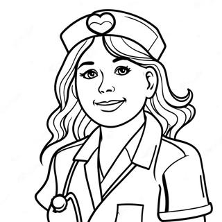 Halaman Mewarnai Perawat Berani Dengan Stetoskop 114762-50505