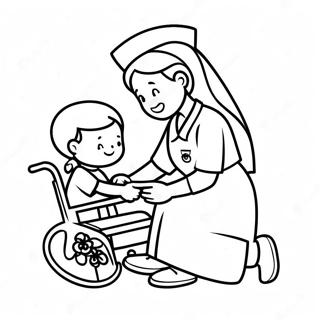 Halaman Mewarnai Perawat Ramah Membantu Anak 114764-50516