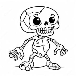 Halaman Mewarnai Karakter Tulang Kering Yang Lucu 115510-51084