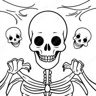 Halaman Mewarnai Tulang Kering Menakutkan Untuk Halloween 115513-51093