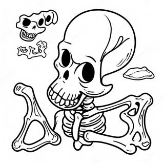 Halaman Mewarnai Tulang Kering Menakutkan Untuk Halloween 115513-51094