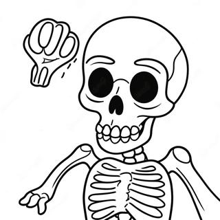 Halaman Mewarnai Tulang Kering Menakutkan Untuk Halloween 115513-51096