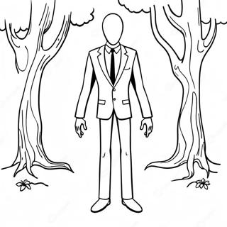 Halaman Mewarnai Siluet Slenderman Yang Misterius 115769-51289