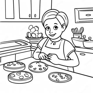 Halaman Mewarnai Nana Membuat Kue 115948 51428