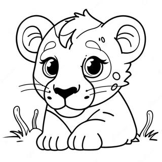 Halaman Mewarnai Anak Singa Bayi Yang Menggemaskan 116052-51506