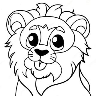Halaman Mewarnai Singa Bayi Berbulu Yang Mengaum 116054 51514