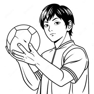 Halaman Mewarnai Kageyama Tobio Mengatur Bola 116103-51545