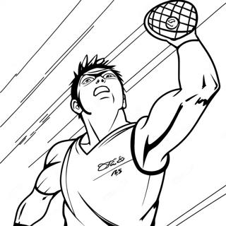 Halaman Mewarnai Tsukishima Kei Memblokir Spike 116104-51549