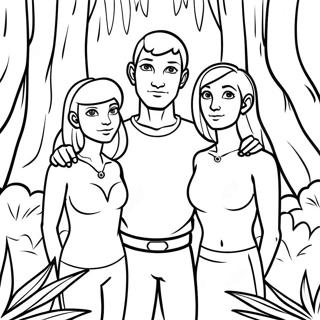 Halaman Mewarnai Keluarga Navi Di Hutan 116154-51584