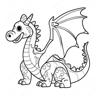 Halaman Mewarnai Template Boneka Naga Berwarna Warni 116362 51743