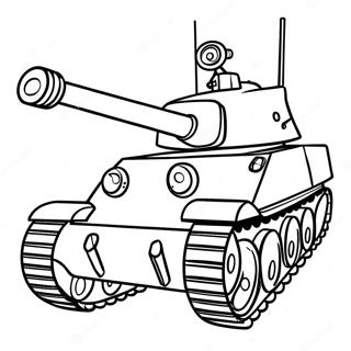 Halaman Mewarnai Tank Perang Dunia Ii Kartun 116417-51795