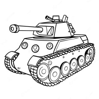 Halaman Mewarnai Tank Perang Dunia Ii Kartun 116417-51959