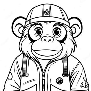 Halaman Mewarnai Karakter Monyet Bape 116468 51831