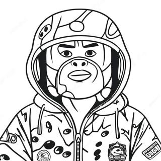 Halaman Mewarnai Gaya Streetwear Bape 116469-52000