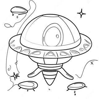 Halaman Mewarnai Pesawat Luar Angkasa Alien 116800 52250