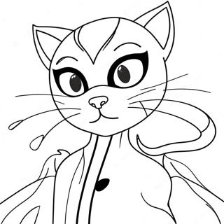 Halaman Mewarnai Cat Noir Dengan Kekuatan Super 117651 52902