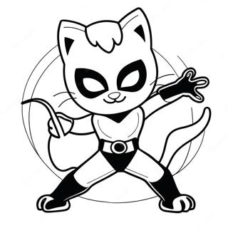 Halaman Mewarnai Cat Noir Dengan Kekuatan Super 117651 52903