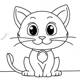 Halaman Mewarnai Cat Noir Yang Ceria 117652 52906