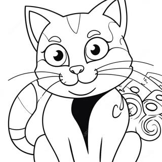 Halaman Mewarnai Cat Noir Yang Ceria 117652 52907