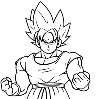 Halaman Mewarnai Goku Dalam Pertempuran Epik 117675 52915