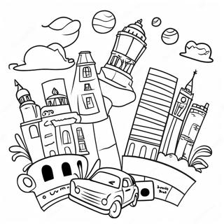 Halaman Mewarnai Landmark Menarik Di Seluruh Dunia 117961-53142