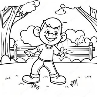 Halaman Mewarnai Wally Darling Bermain Di Taman 118014-53186