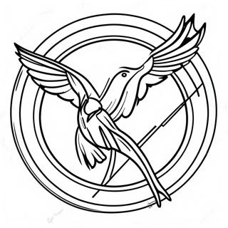 Halaman Mewarnai Logo Hunger Games 118320-53411