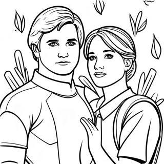 Halaman Mewarnai Peeta Mellark Dan Katniss 118322-53418