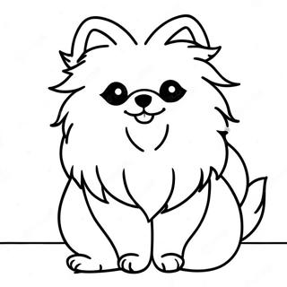 Pomeranian Halaman Mewarnai