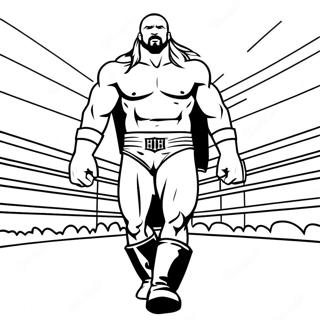 Triple H Di Dalam Ring Halaman Mewarnai 118629 53777