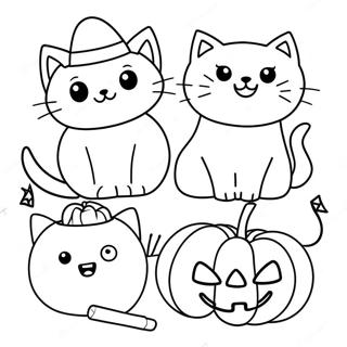 Halaman Mewarnai Kucing Halloween 118651-53783