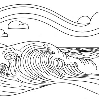 Halaman Mewarnai Ombak Pantai Tenang 118757-53873