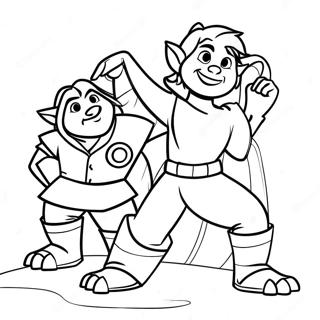 Halaman Mewarnai Trollhunters Pahlawan Dalam Aksi 118832 53926