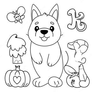 Halaman Mewarnai Alfabet Hewan Yang Ramah 118990 54060