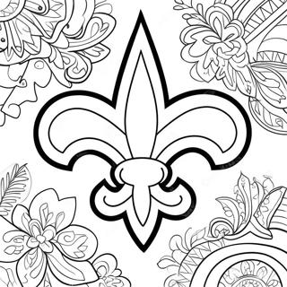 Halaman Mewarnai Logo New Orleans Saints 119012-54065