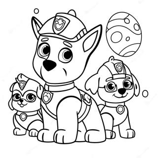 Halaman Mewarnai Paw Patrol Paskah 119112-54144