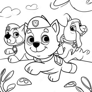Halaman Mewarnai Anak Anjing Paw Patrol Yang Petualang Mencari Telur 119116-54159