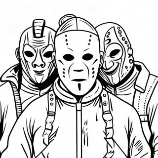 Gambar Mewarnai Penampil Bertopeng Slipknot 119244-54249