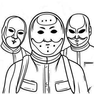 Gambar Mewarnai Penampil Bertopeng Slipknot 119244-54251