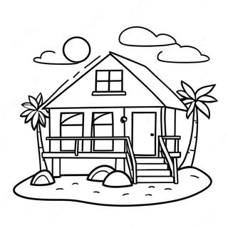 Gambar Mewarnai Rumah Pantai Yang Nyaman 119629-54548