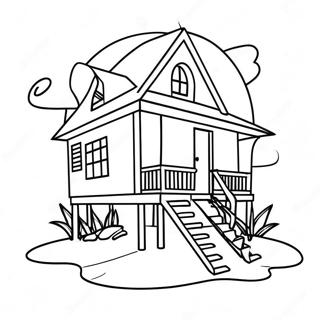 Gambar Mewarnai Rumah Pantai Yang Cerah 119630-54552